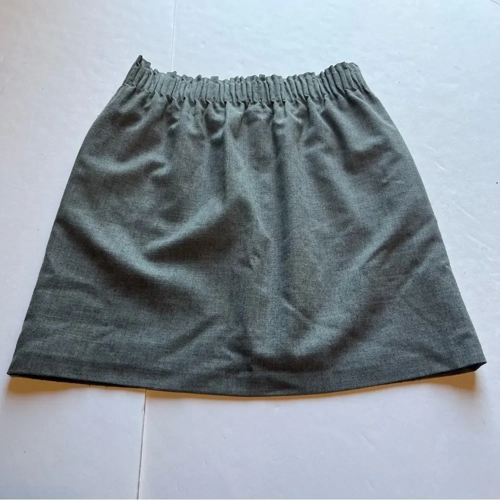 J. Crew Classic Gray Women's Skirt Midi Size 8 Elastic Waist